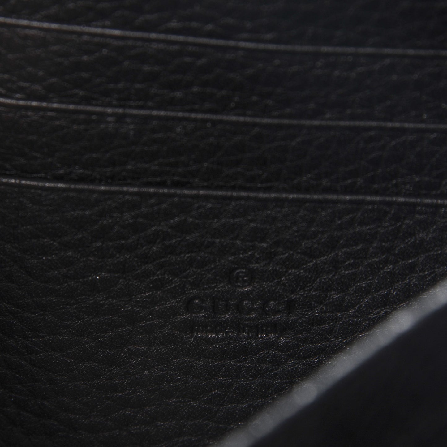 Calfskin GG Marmont Chain Wallet Black