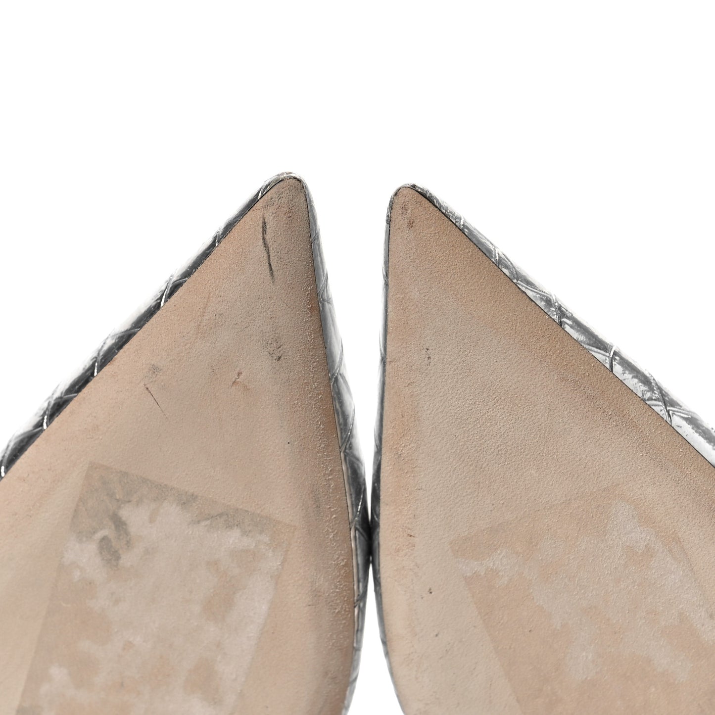 Crocodile Embossed Calfskin Love 65 Pump 37 Silver