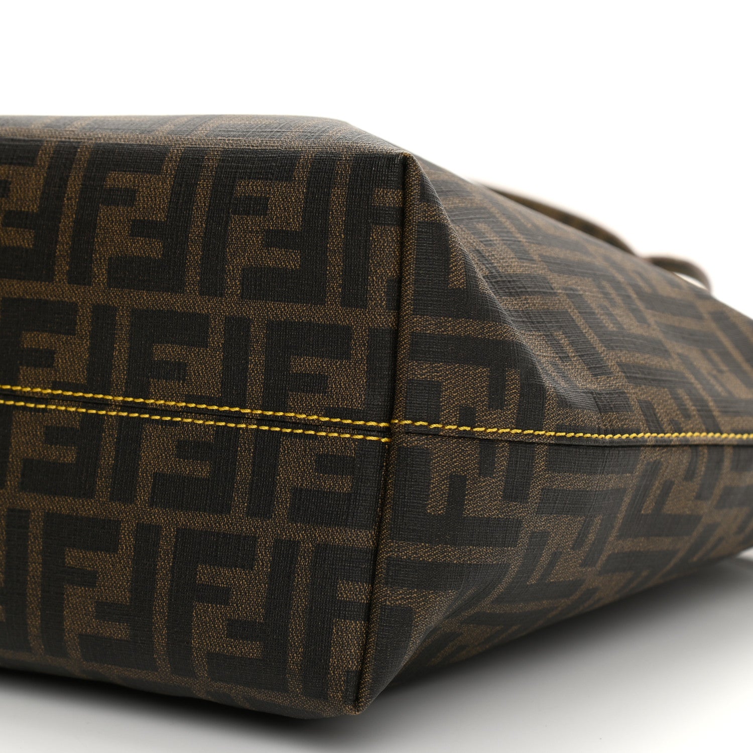 Fendi Zucca Spalmati Medium Roll Tote Tobacco Yellow 10 of 11