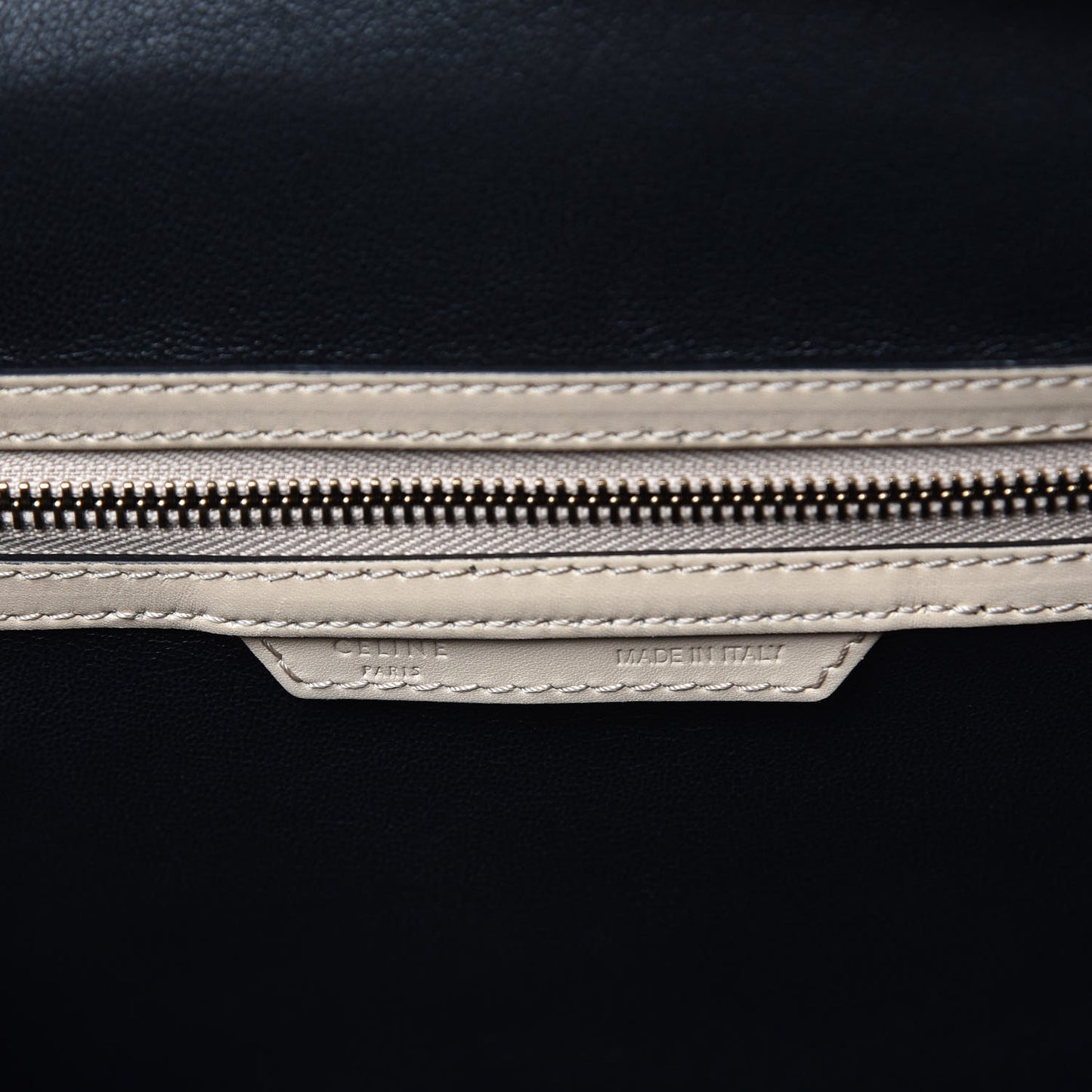 Satin Calfskin Mini Bi-Color Luggage Powder Black