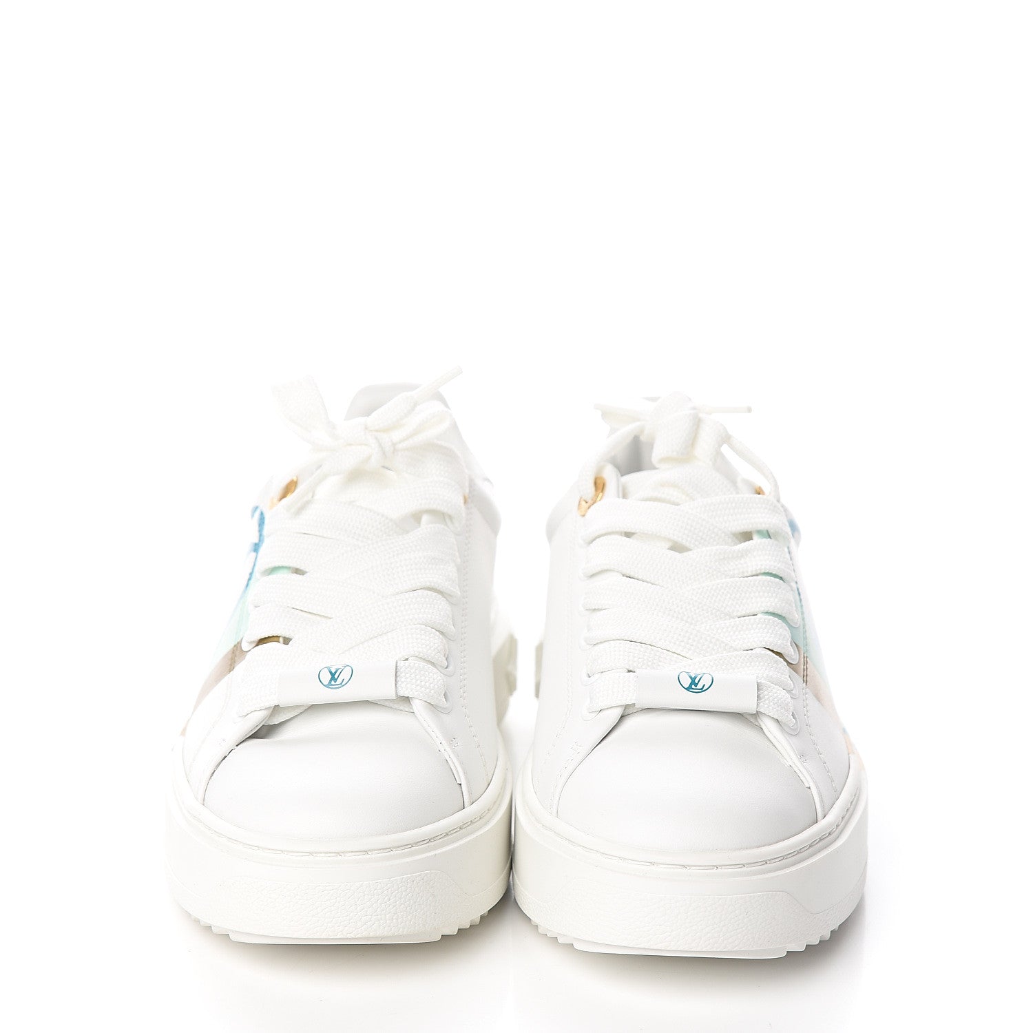 Louis Vuitton Monogram Time Out Sneakers 35 White Vert 2 of 9