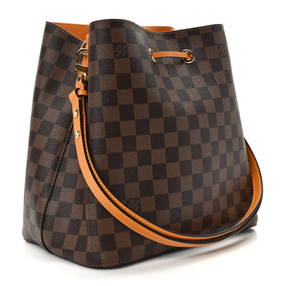 Louis Vuitton Damier Ebene Neonoe MM Safran 3 of 14