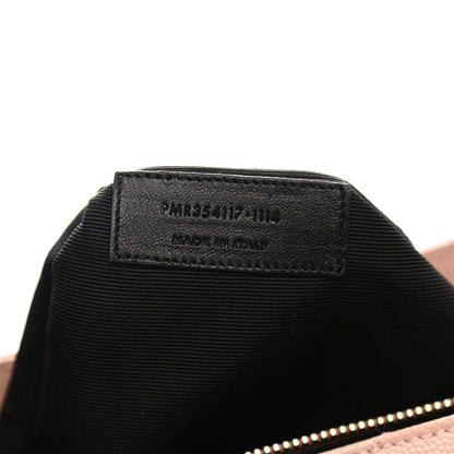 Saint Laurent Grain De Poudre Matelasse Chevron Large Monogram Shopping Bag Pale Pink 6 of 10