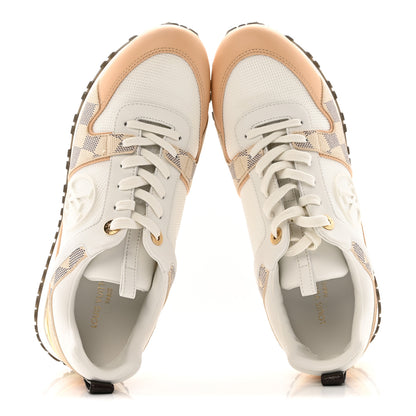 Louis Vuitton Calfskin Damier Azur Run Away Sneakers 39 White 2 of 9