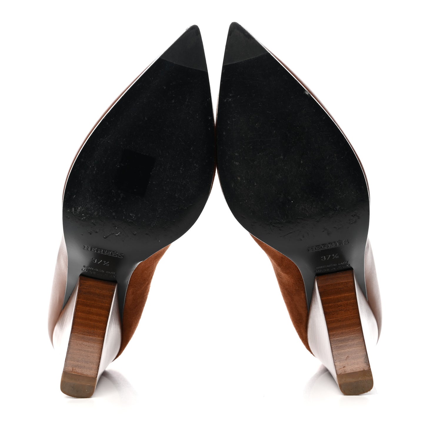 Suede Goatskin Calfskin Hanae 85 Ankle Boots 37.5 Gold
