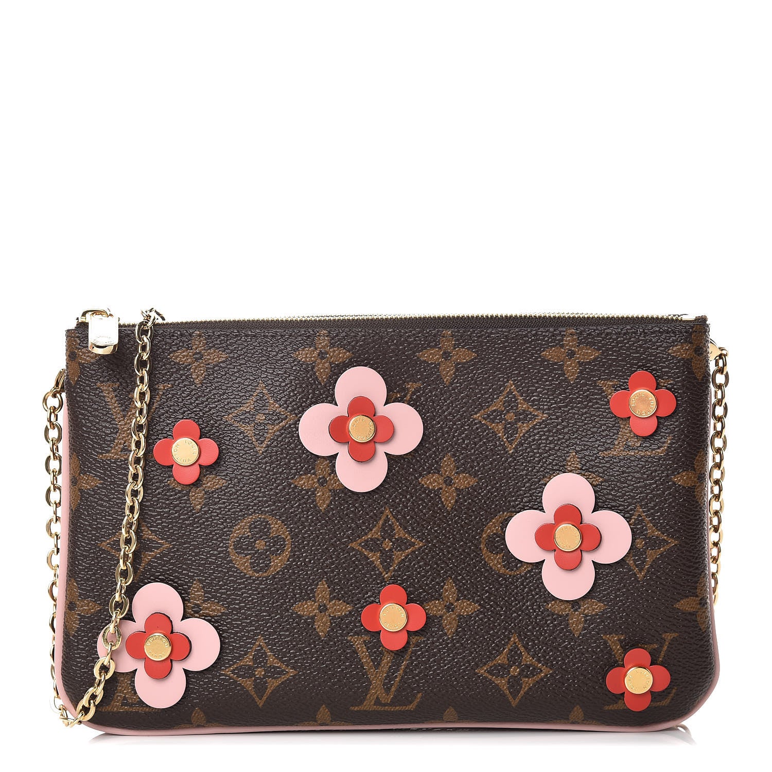 Louis Vuitton Monogram Blooming Flowers Double Zip Pochette 1 of 11