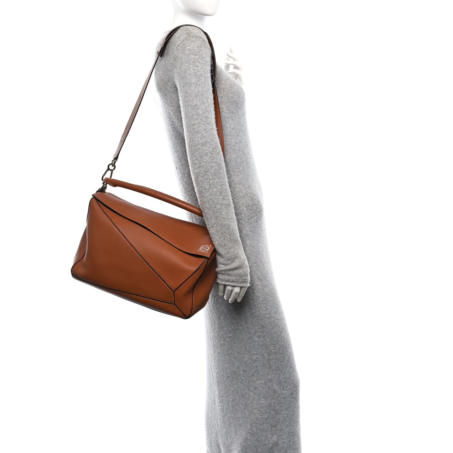 Loewe Calfskin Large Puzzle Bag Tan 2 of 12