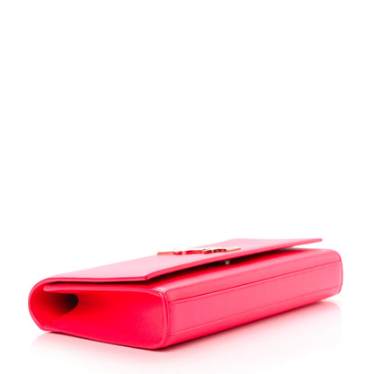 Saint Laurent Calfskin Classic Monogram Cassandre Clutch Lipstick Fuchsia 4 of 11