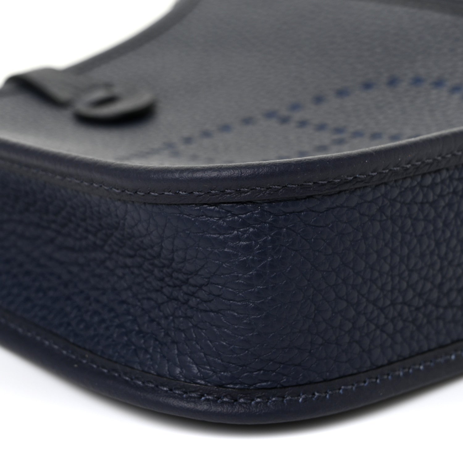 Hermes Taurillon Clemence Amazone Sangle Cavale Evelyne TPM Bleu Nuit Bleu Encre Cuivre 9 of 11