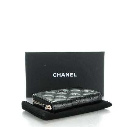 Chanel Caviar Quilted Zip Coin Purse Black 4 of 7