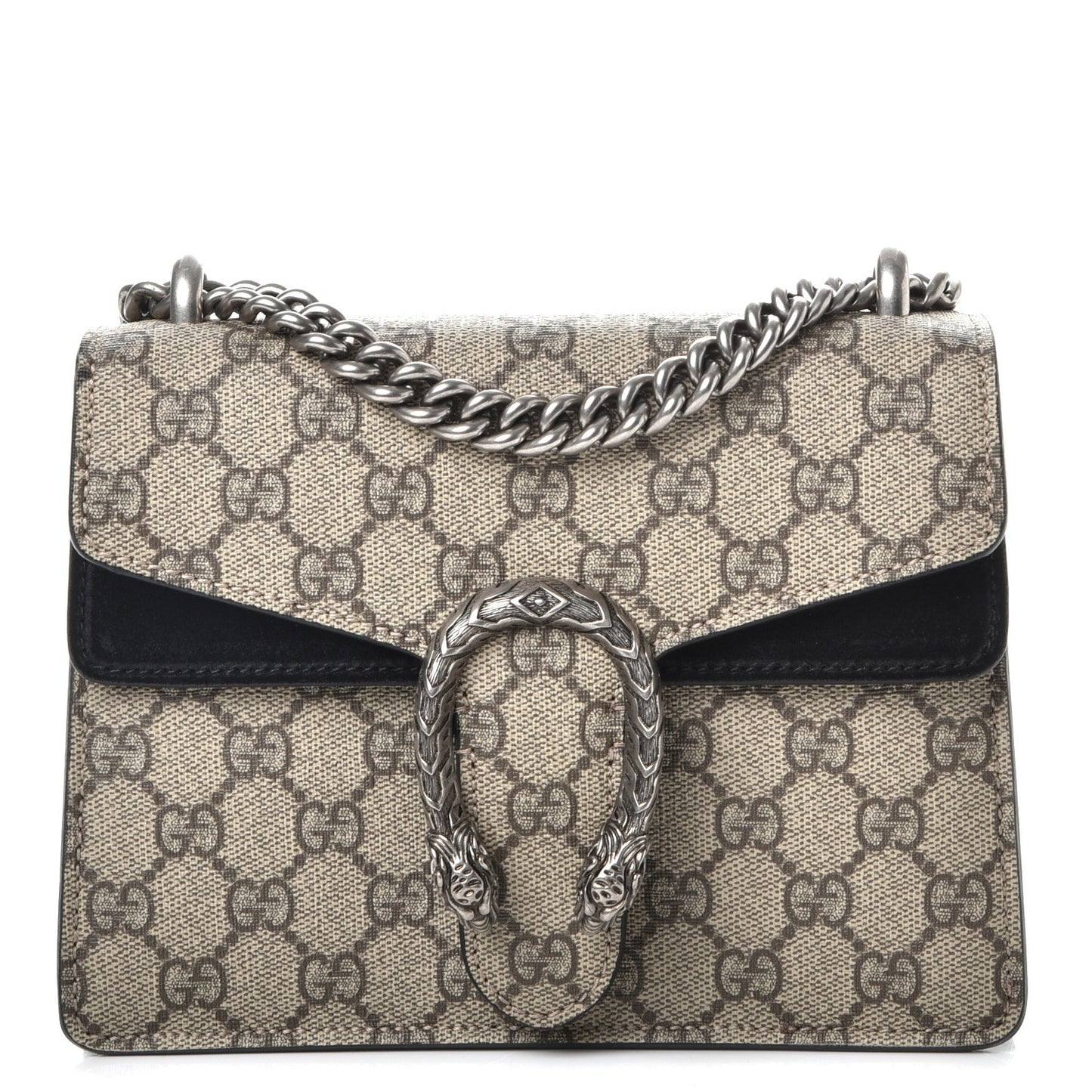 GG Supreme Monogram Mini Dionysus Shoulder Bag Black