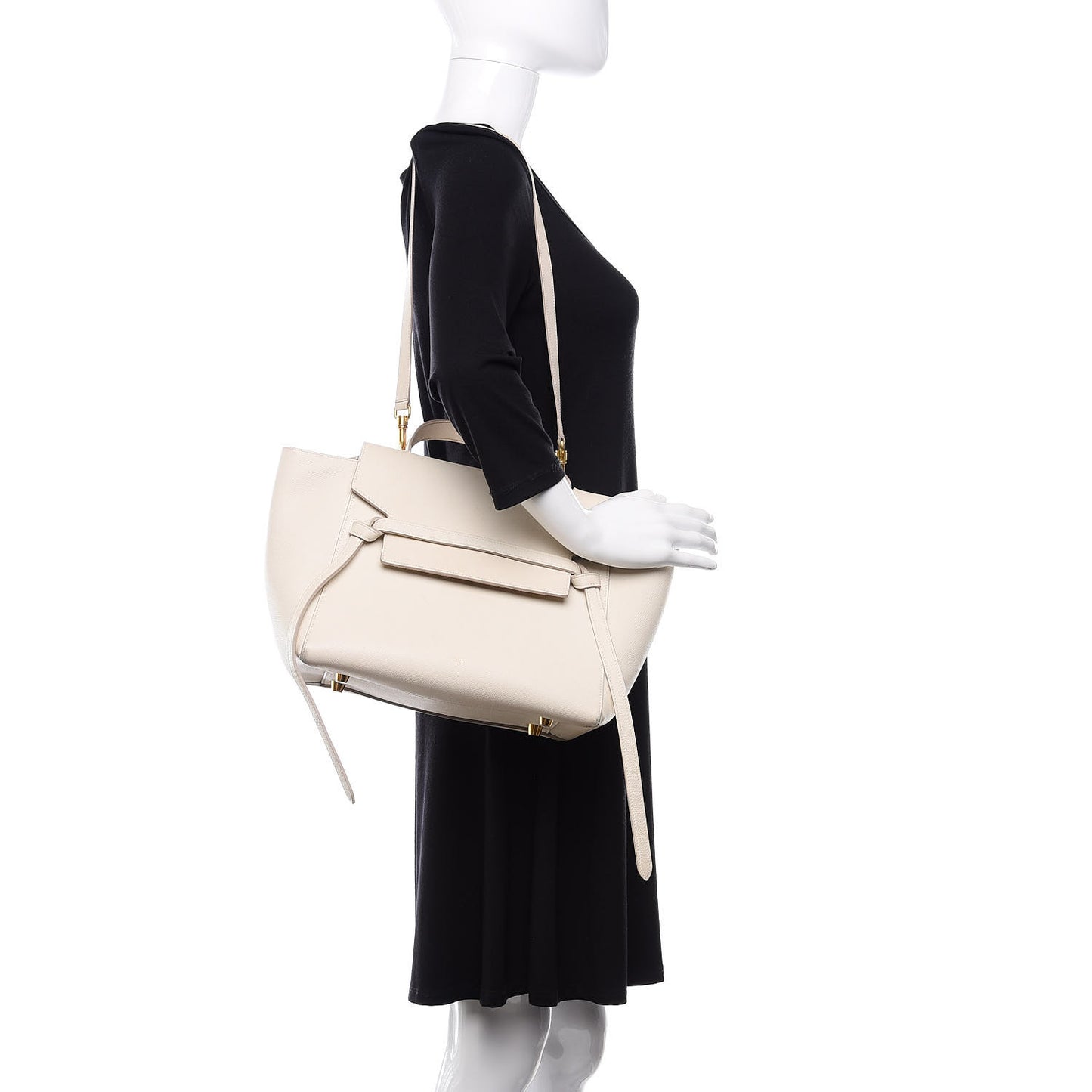 Grained Calfskin Mini Belt Bag White