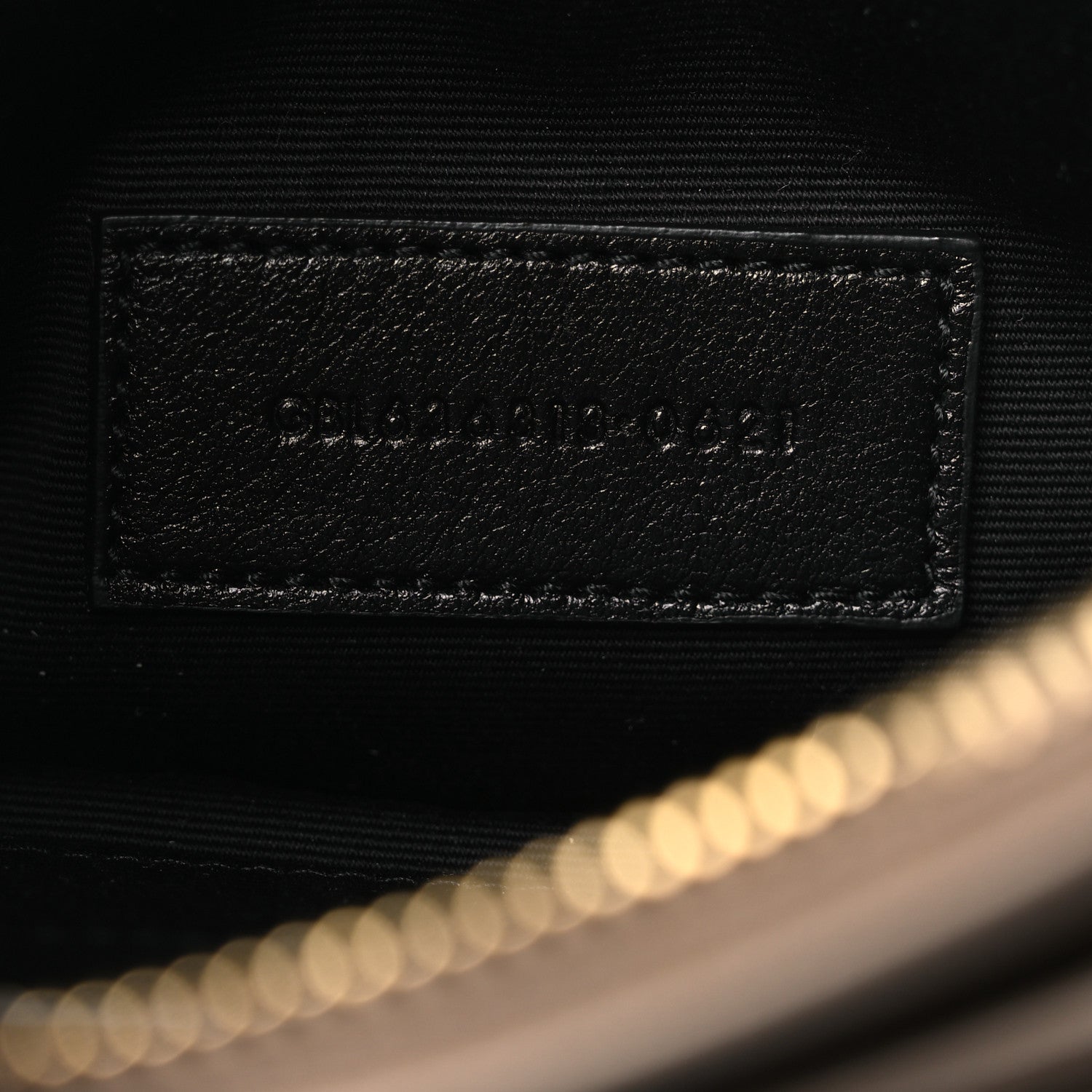 Saint Laurent Grain De Poudre Chevron Monogram Large Bill Pouch Dark Beige 7 of 11