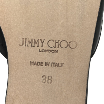 Jimmy Choo Patent Crystal Saeda Flats 38 Black 8 of 13
