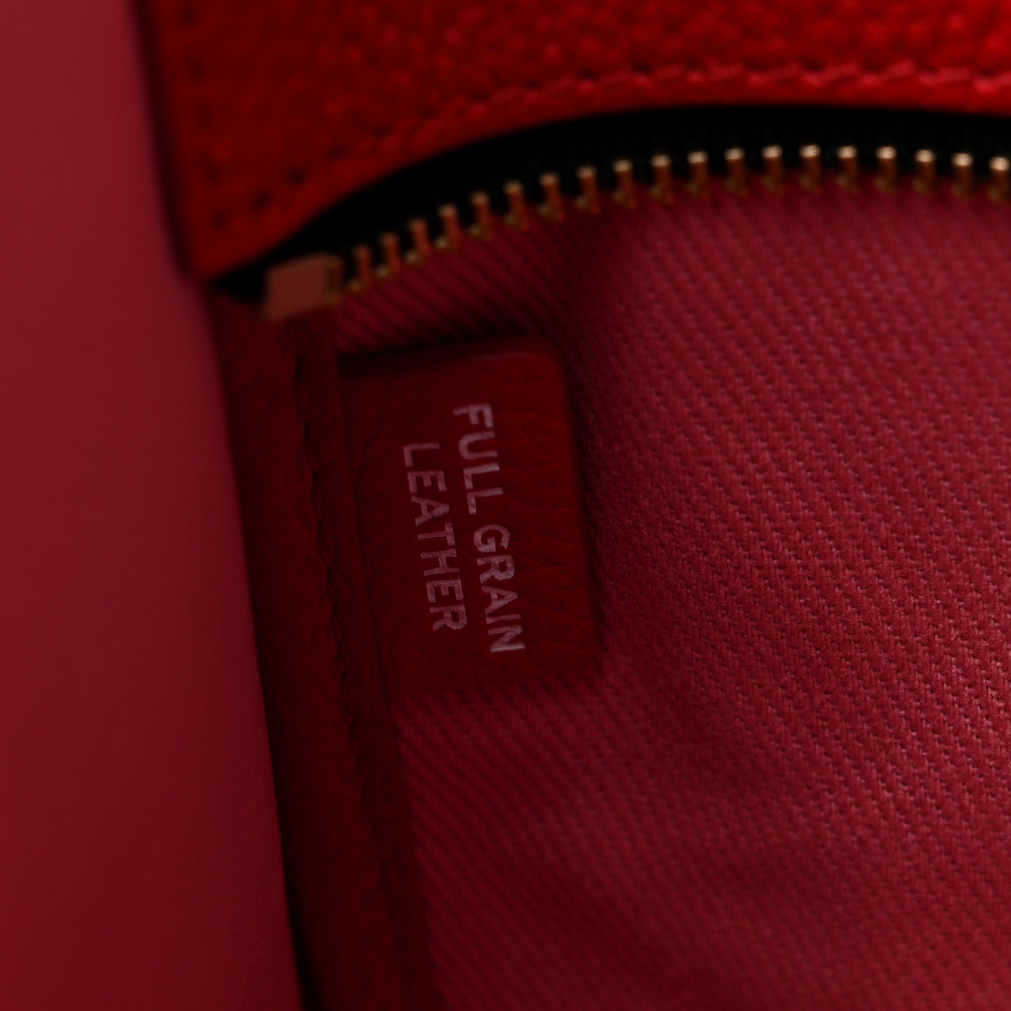 Grained Calfskin Small The Tote Bag True Red