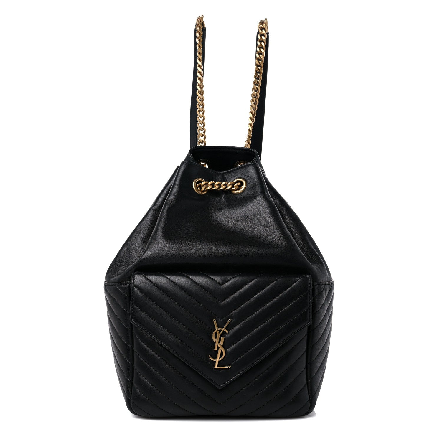 Saint Laurent Lambskin Matelasse Monogram Joe Backpack Black 1 of 12