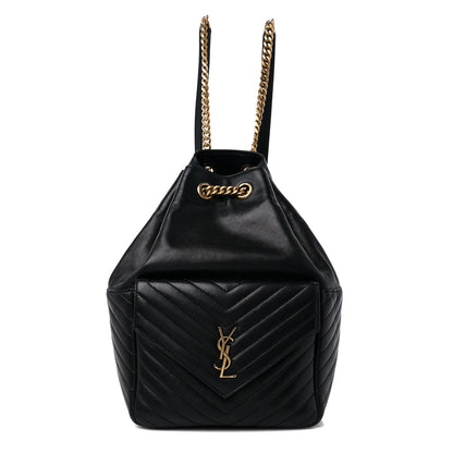Saint Laurent Lambskin Matelasse Monogram Joe Backpack Black 1 of 12
