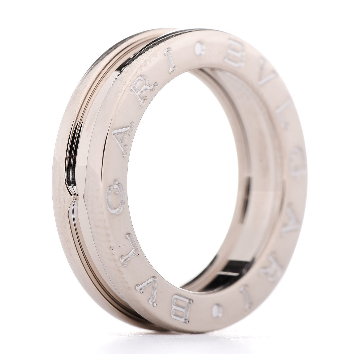 Bulgari 18K White Gold B.Zero1 One-Band Ring 48 4.5 4 of 5