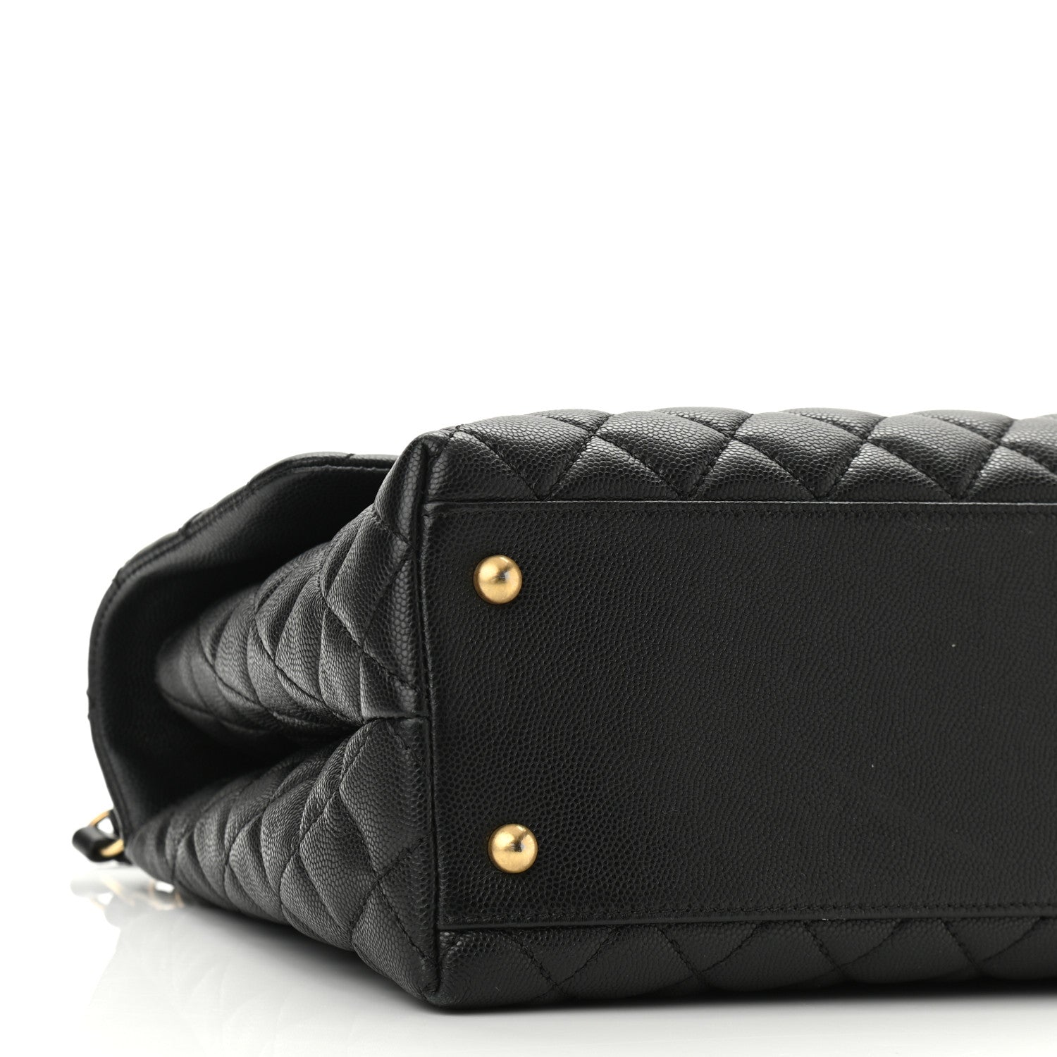 Chanel Caviar Lizard Quilted Medium Coco Handle Flap Black 9 of 10