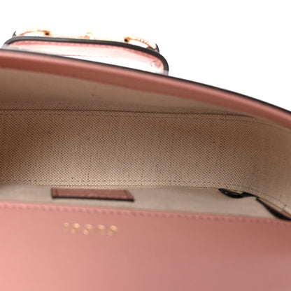 Gucci Azalea Calfskin Crystal GG Monogram Mini Horsebit 1955 Shoulder Bag Pink 5 of 10