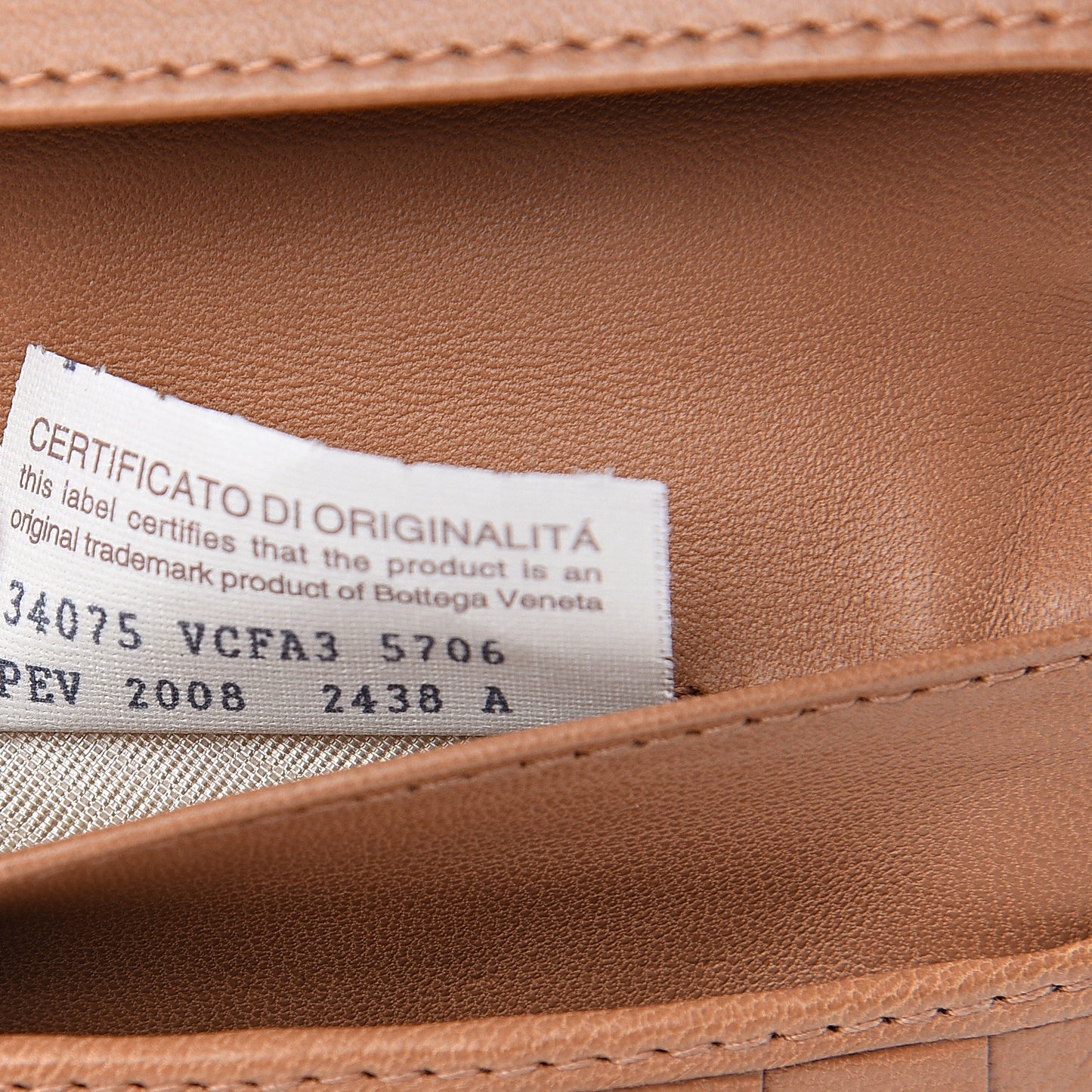 Crocodile Intrecciato Continental Wallet Light Brown