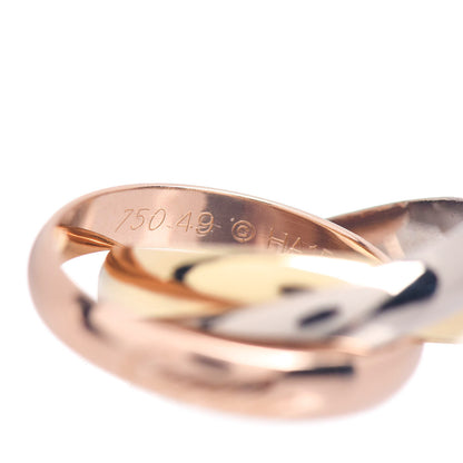 Cartier 18K Pink Yellow White Gold Classic Trinity Ring 49 4.75 4 of 5