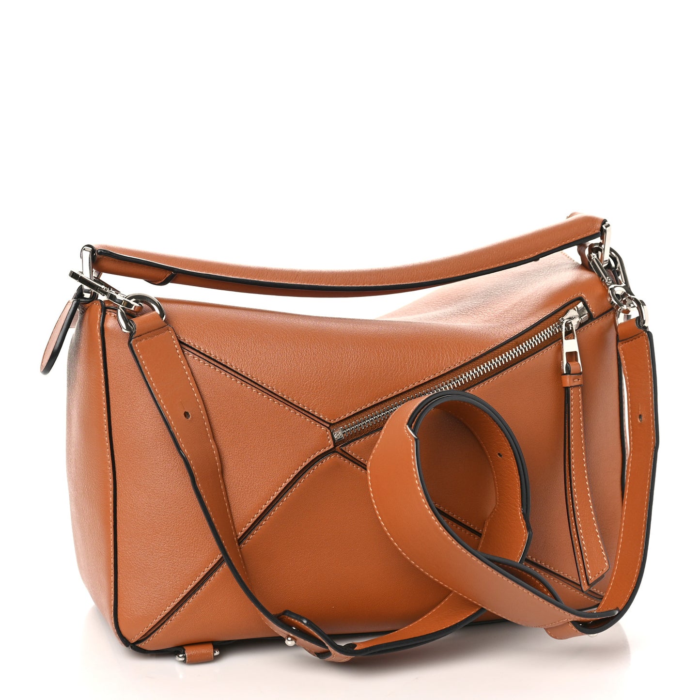 Calfskin Medium Puzzle Bag Tan
