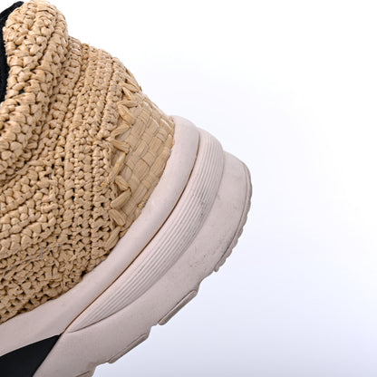 Chanel Braided Raffia Womens CC Sneakers 38.5 Beige 17 of 22