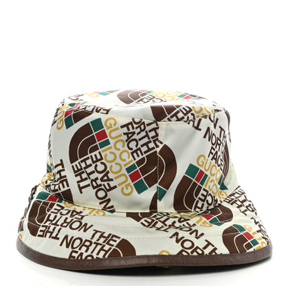 Gucci X THE NORTH FACE Nylon Reversible Self-Tie Bucket Hat L Beige Sky Blue 5 of 9