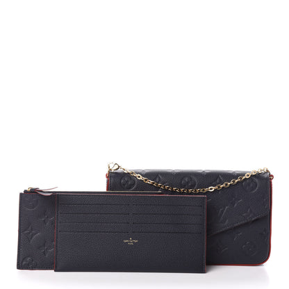 Louis Vuitton Empreinte Pochette Felicie Chain Wallet Marine Rouge 3 of 10