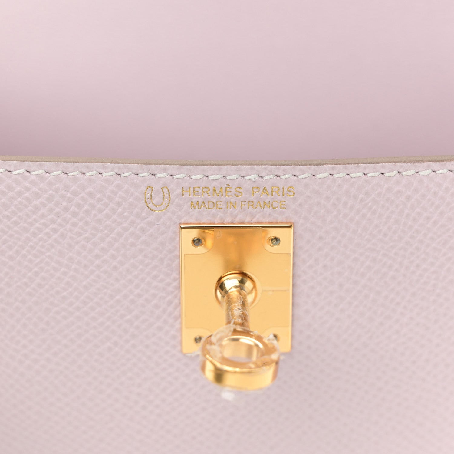 Hermes Epsom Horseshoe Mini Kelly Sellier 20 Mauve Pale Craie 6 of 11