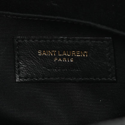 Saint Laurent Suede Calfskin Monogram Lou Camera Bag Black 6 of 14