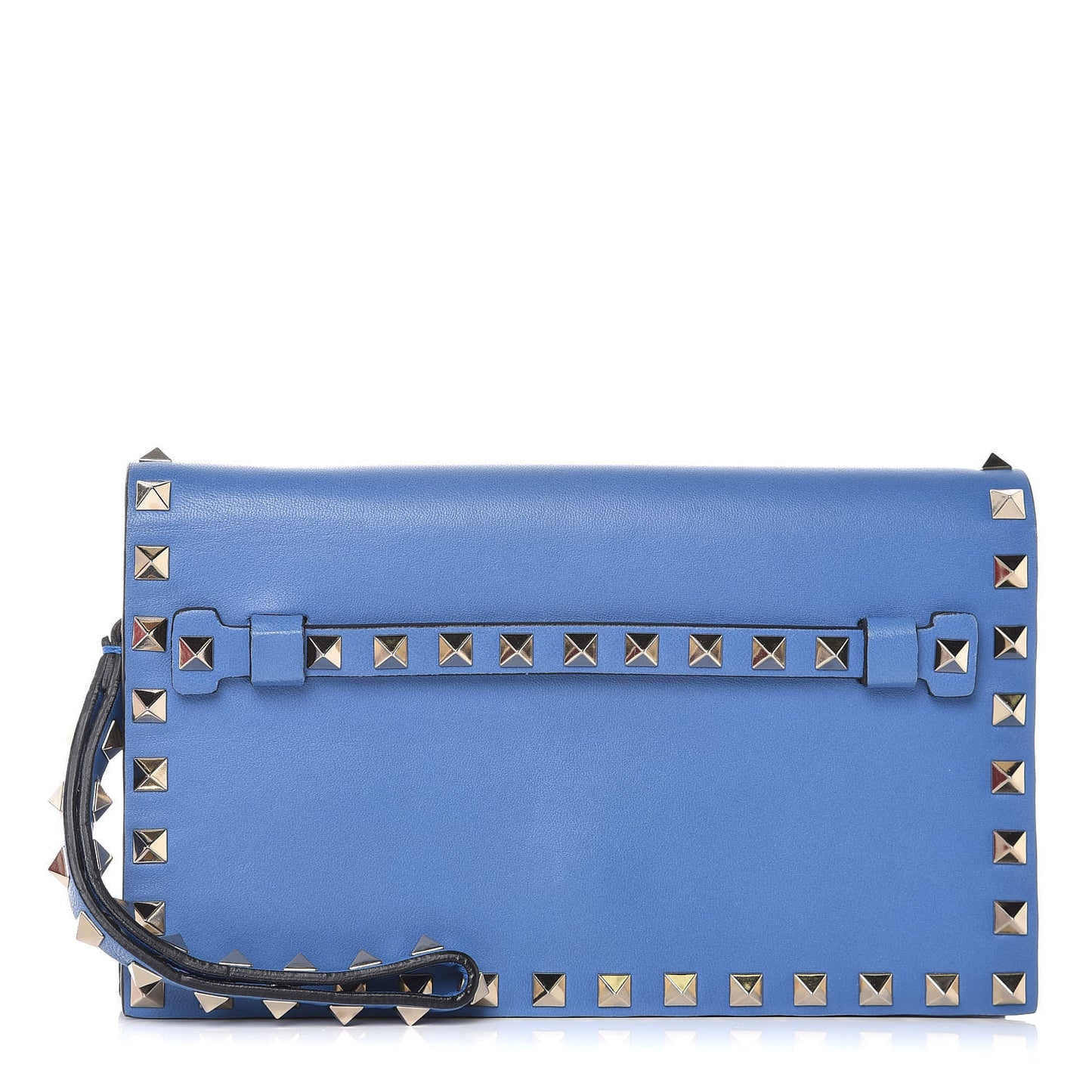 Nappa Small Rockstud Wristlet Clutch Light Sapphire