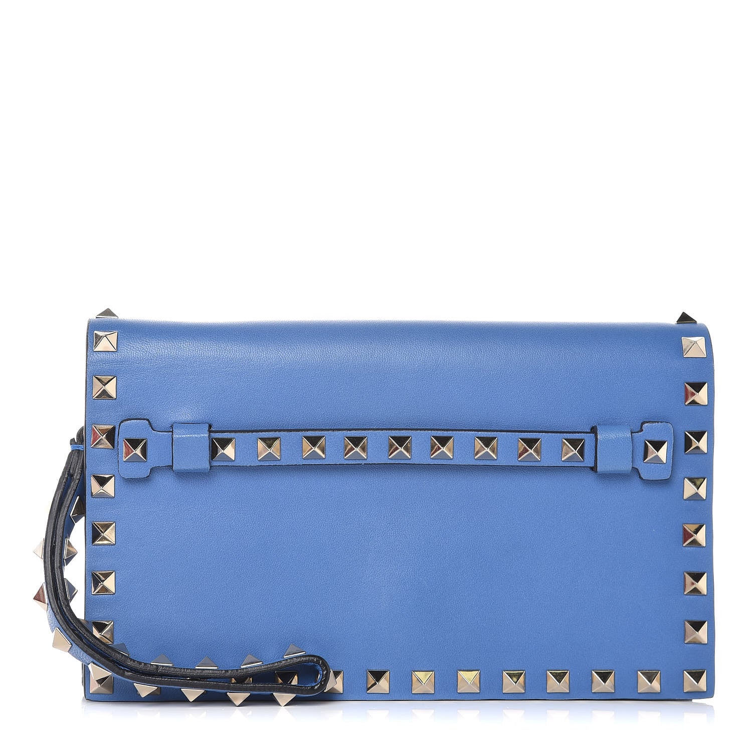 Valentino Garavani Nappa Small Rockstud Wristlet Clutch Light Sapphire 1 of 10