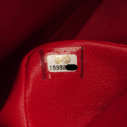 Chanel Lambskin Quilted Jumbo Double Flap Red 8 of 9