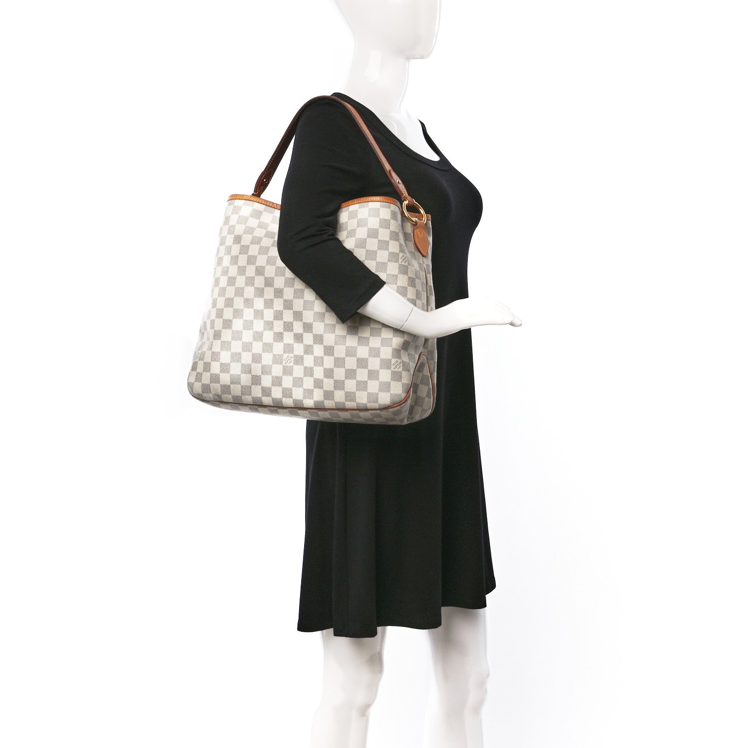 Louis Vuitton Damier Azur Delightful MM Pink 2 of 19