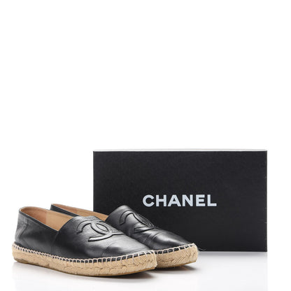 Chanel Lambskin CC Espadrilles 42 Black 16 of 16