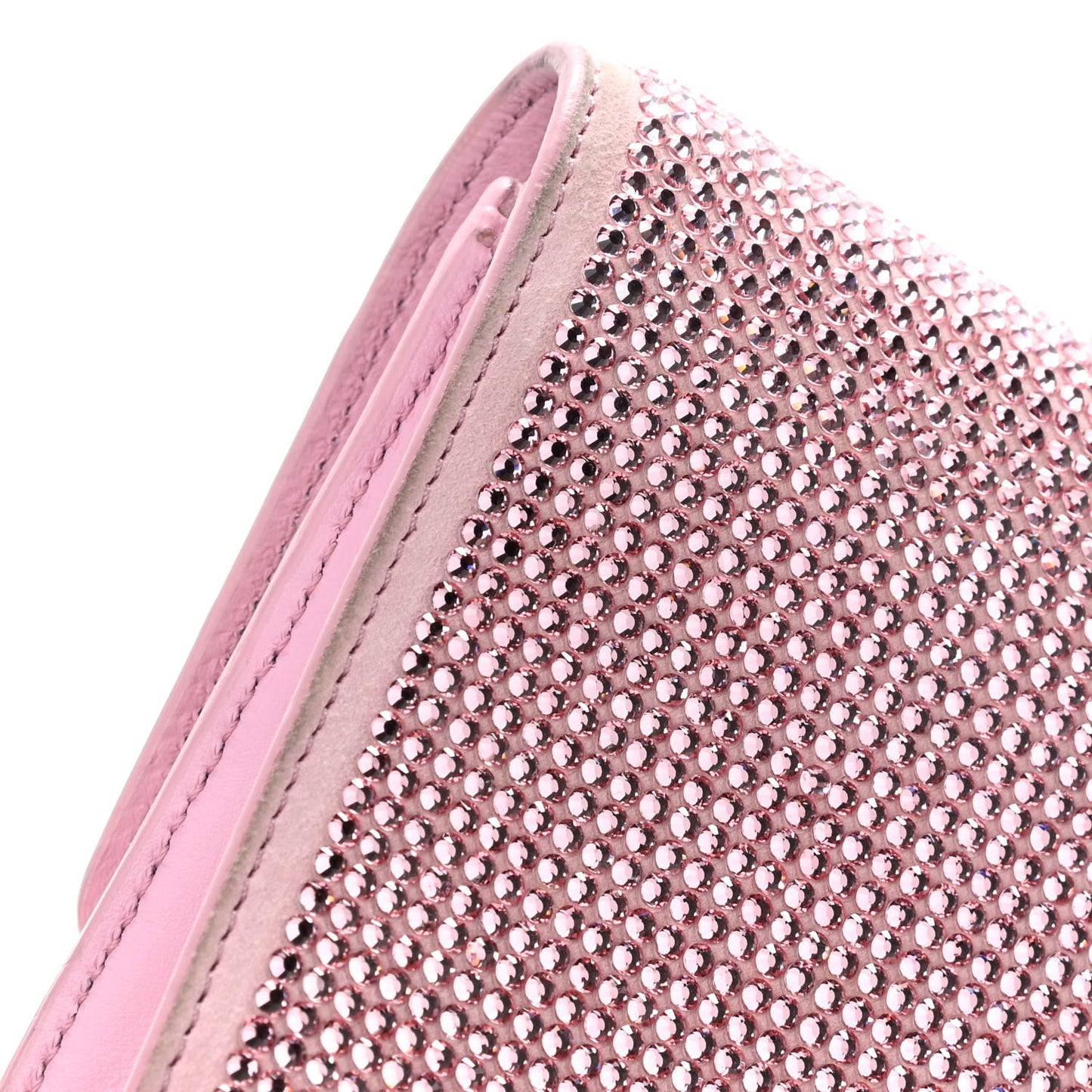 Vitello Crystal Palazzo Evening Bag Pink