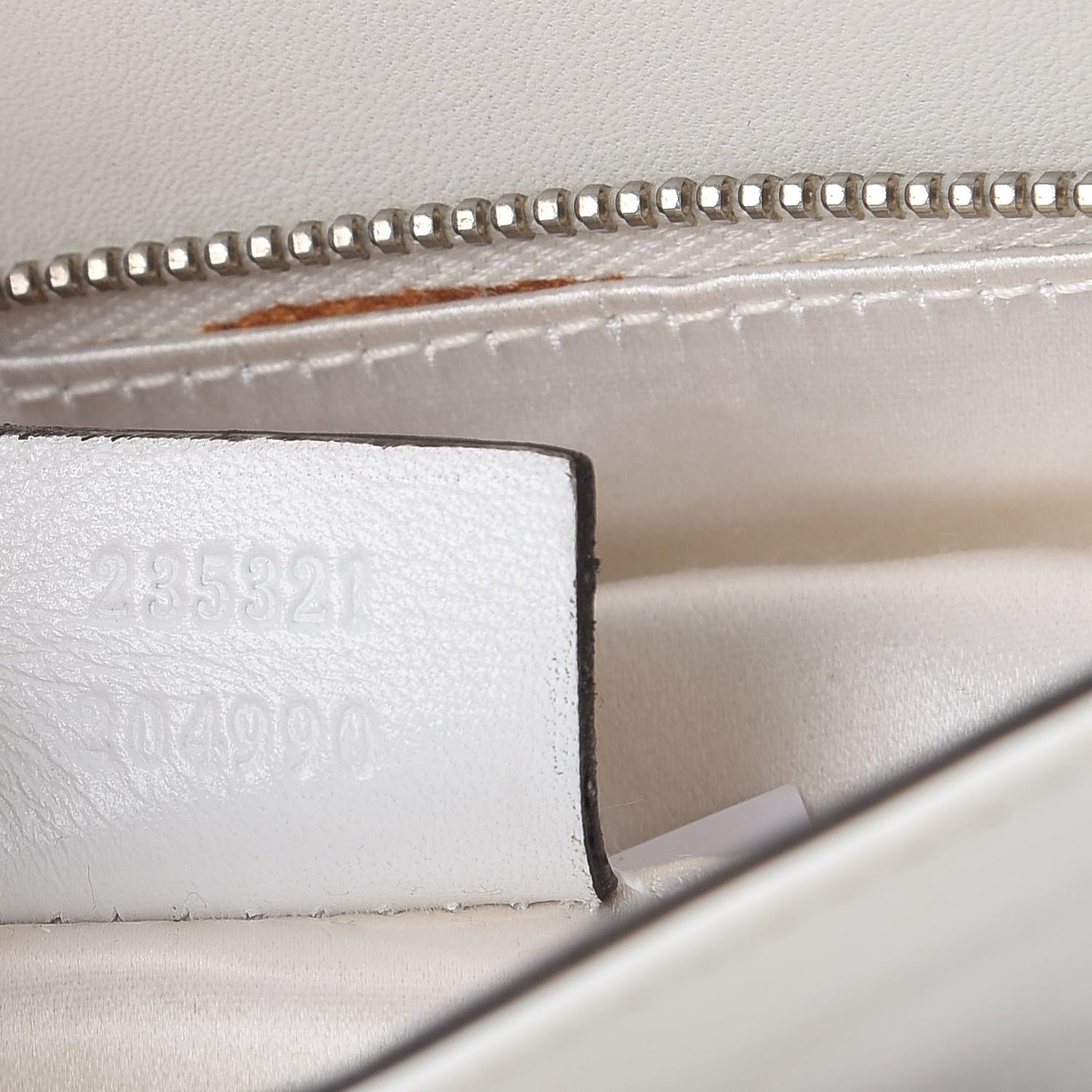 Calfskin Bamboo Croisette Clutch White