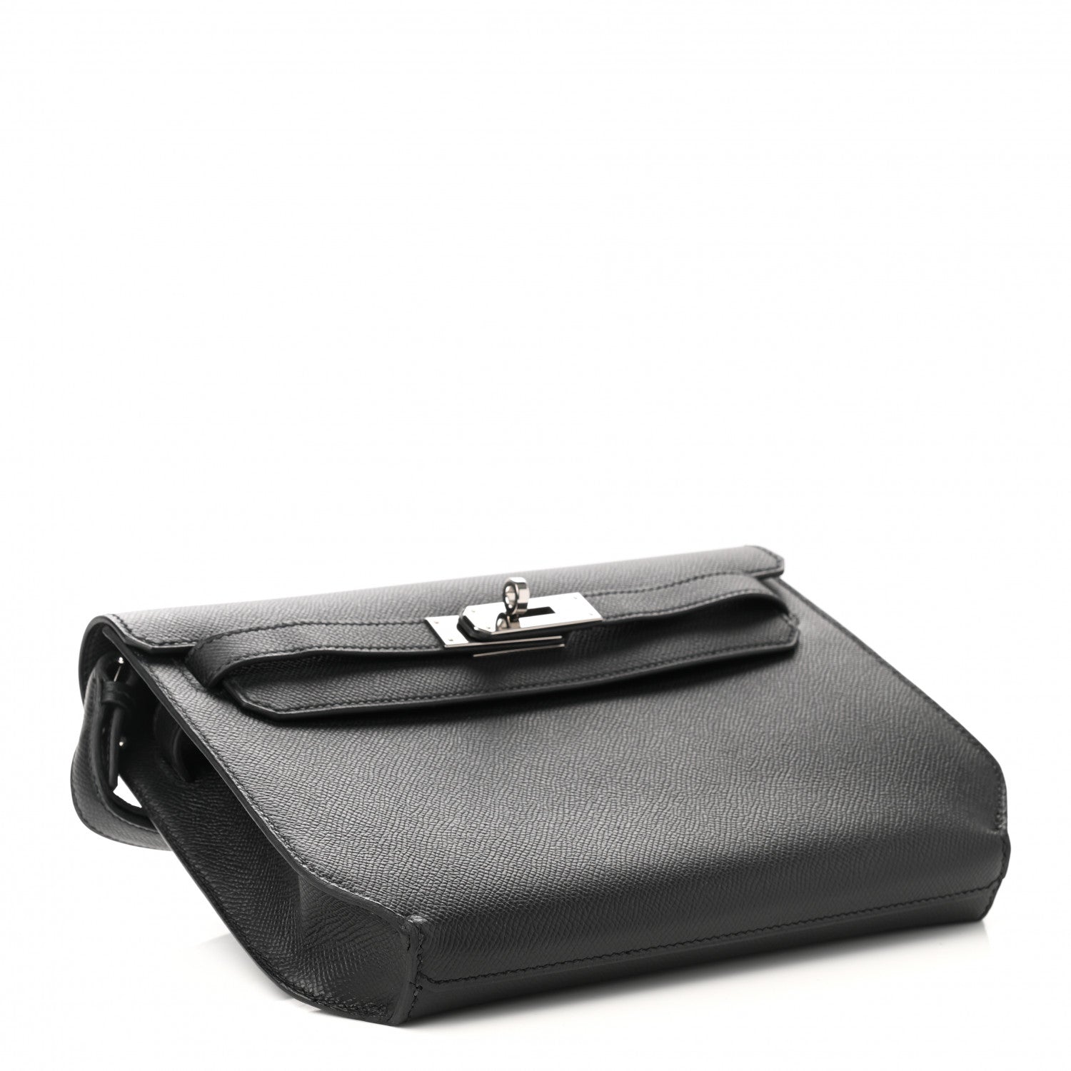 Hermes Epsom Kelly Depeches 25 Pouch Black 4 of 8