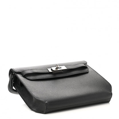 Hermes Epsom Kelly Depeches 25 Pouch Black 4 of 8