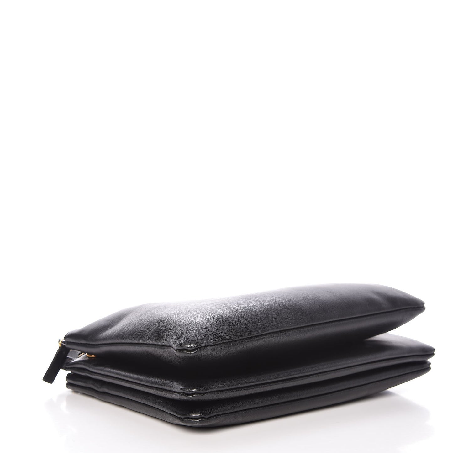 Lambskin Large Trio Crossbody Bag Black
