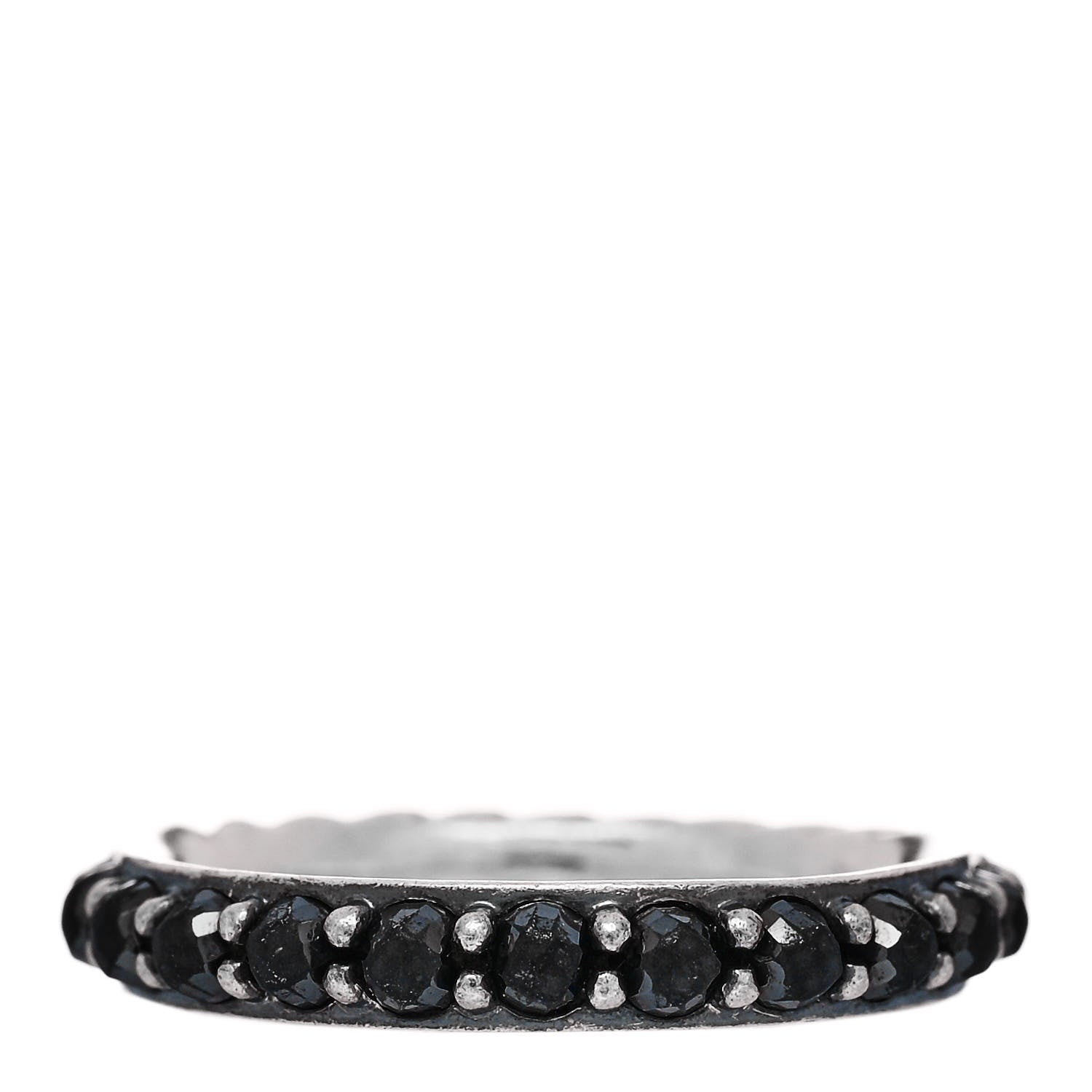 David Yurman Sterling Silver Hematine Cable Berries Ring 52 6 1 of 4