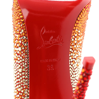 Christian Louboutin Suede Burma Strass Degrade Hot Chick 100 Pumps 39 Loubi Red Multicolor 8 of 9