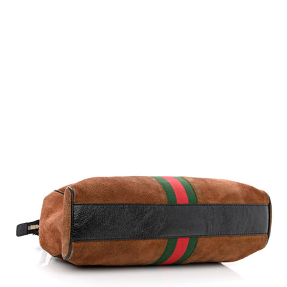 Gucci Suede Ophidia Medium Re(Belle) Top Handle Bag Nocciola Black 4 of 14