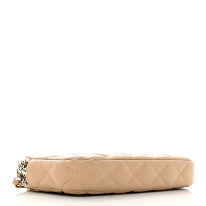 Chanel Iridescent Caviar Quilted Small Clutch With Chain Beige 4 of 16