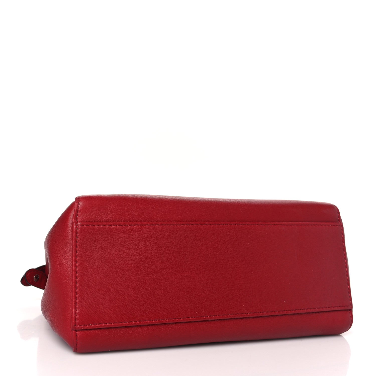 Fendi Nappa Elaphe Monster Eyes Mini Peekaboo Iconic Satchel Ruby Bois de Rose Natural 4 of 12