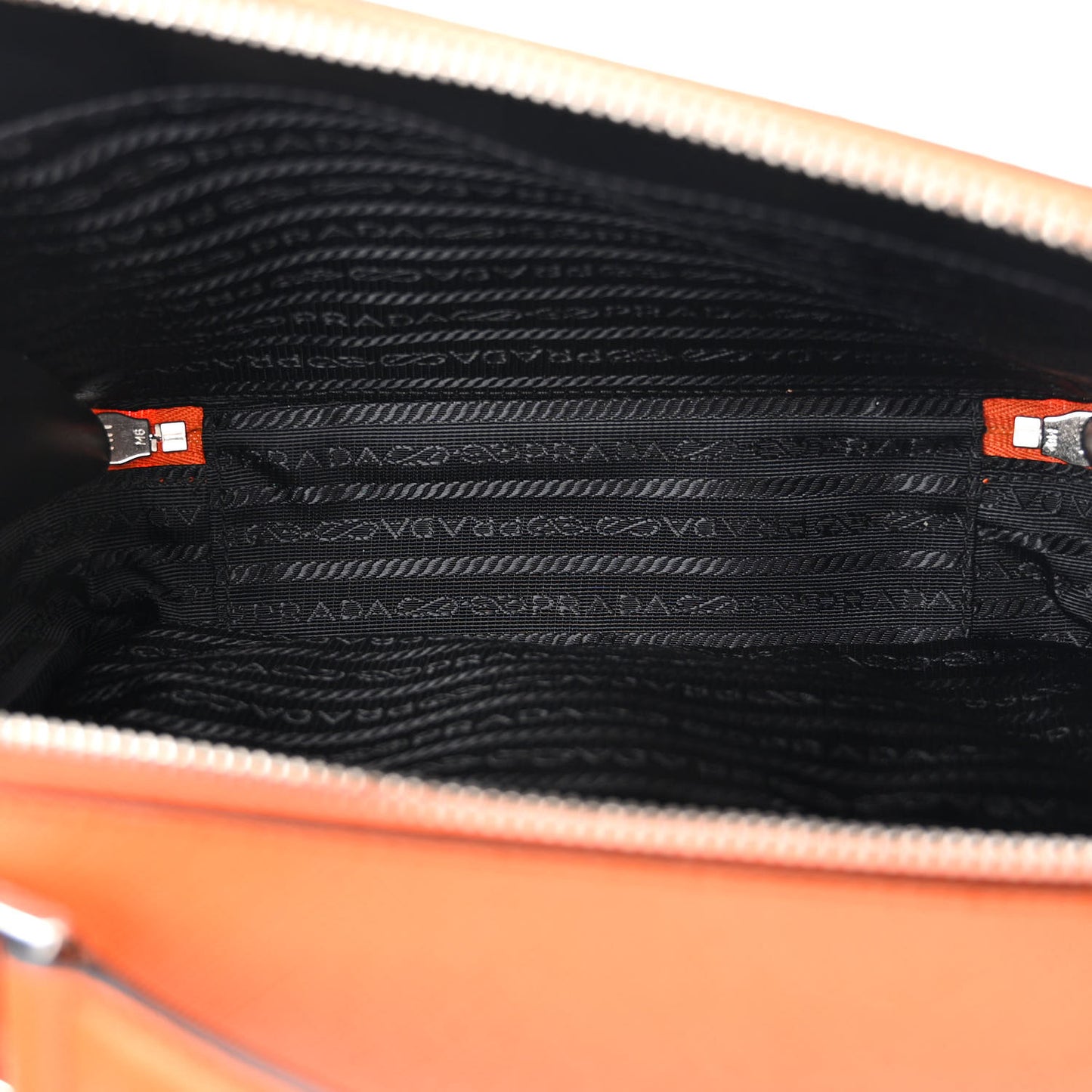 Saffiano Travel Medium Brique Crossbody Bag Papaya