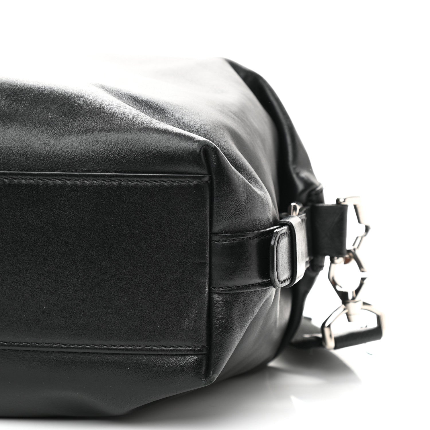 Givenchy Waxed Calfskin Medium Nightingale Logo Strap Black 9 of 11