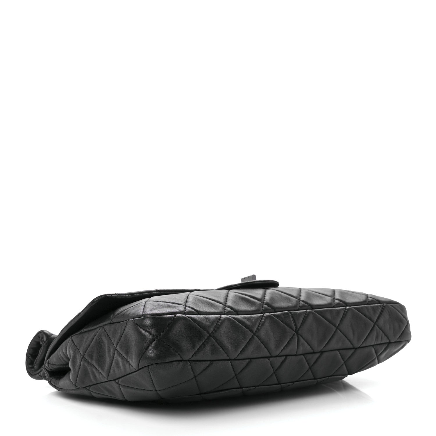 Chanel Lambskin Quilted Jumbo Roll 2.55 Reissue Clutch Black 3 of 10